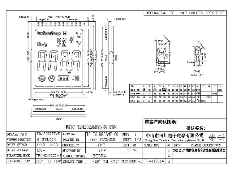 額溫槍LCD液晶屏